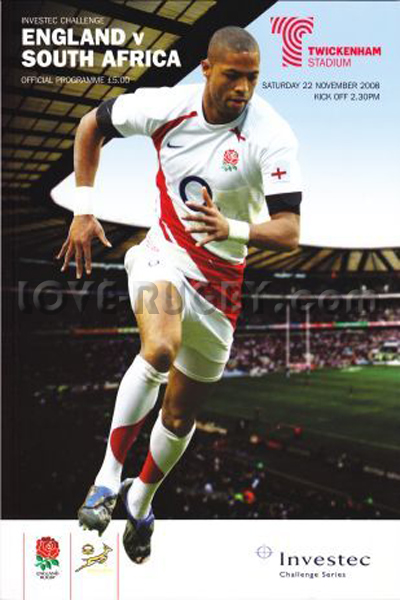 2008 England v South Africa  Rugby Programme